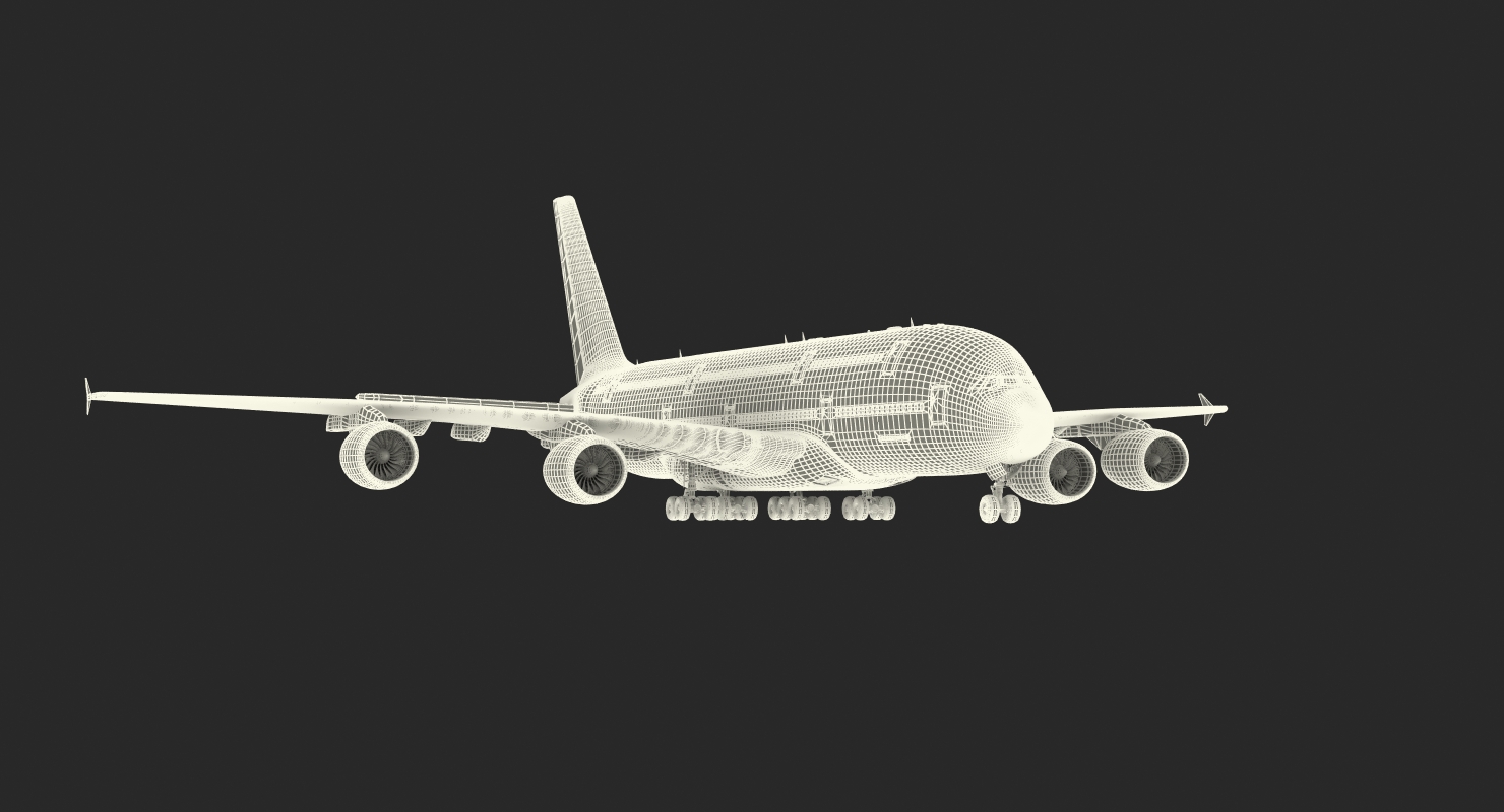 Airbus A380 1000 Air France 3D